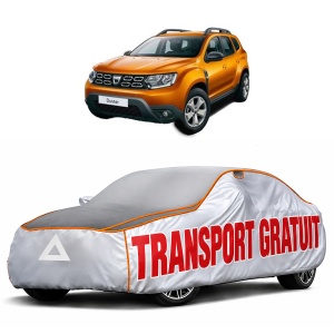 Husa Prelata Antigrindina Auto DACIA DUSTER SUV Van din 2011-2018, Protectie auto contra intemperiilor la grindina, Waterproof, 4x Stickere auto DACIA