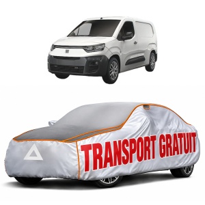 Husa Prelata Antigrindina Auto FIAT DOBLO Box Body/MPV (510_, 511_) din 2022-2023, Protectie auto contra intemperiilor la grindina, Waterproof, 4x Stickere auto FIAT