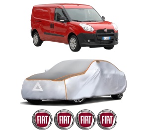 Husa Prelata Antigrindina Auto FIAT DOBLO Cargo (263_) din 2010-2023, Protectie auto contra intemperiilor la grindina, Waterproof, 4x Stickere auto FIAT - Img 2
