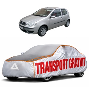 Husa Prelata Antigrindina Auto FIAT PUNTO Hatchback Van (188_) din 2000-2009, Protectie auto contra intemperiilor la grindina, Waterproof, 4x Stickere auto FIAT