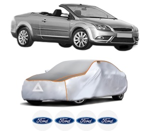 Husa Prelata Antigrindina Auto FORD FOCUS II Convertible din 2006-2010, Protectie auto contra intemperiilor la grindina, Waterproof, 4x Stickere auto FORD - Img 2