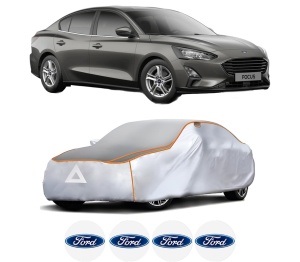Husa Prelata Antigrindina Auto FORD FOCUS IV Saloon (HM) din 2018, Protectie auto contra intemperiilor la grindina, Waterproof, 4x Stickere auto FORD - Img 2
