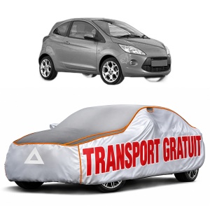 Husa Prelata Antigrindina Auto FORD KA (RU8) din 2008-2016, Protectie auto contra intemperiilor la grindina, Waterproof, 4x Stickere auto FORD