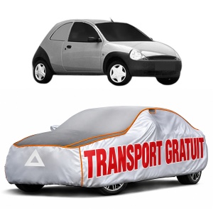 Husa Prelata Antigrindina Auto FORD KA Van (RB) din 2002-2004, Protectie auto contra intemperiilor la grindina, Waterproof, 4x Stickere auto FORD