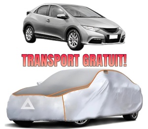 Husa Prelata Antigrindina Auto HONDA CIVIC IX (FK) din 2012-2016, Protectie auto contra intemperiilor la grindina, Waterproof, 4x Stickere auto HONDA