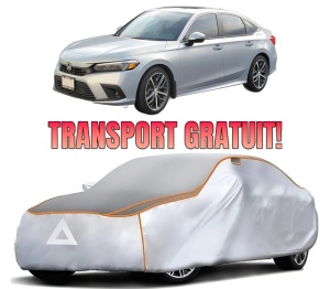 Husa Prelata Antigrindina Auto HONDA CIVIC XI Hatchback (FL) din 2022, Protectie auto contra intemperiilor la grindina, Waterproof, 4x Stickere auto HONDA