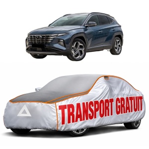 Husa Prelata Antigrindina Auto HYUNDAI TUCSON (NX4E, NX4A) din 2020-2022, Protectie auto contra intemperiilor la grindina, Waterproof, 4x Stickere auto HYUNDAI