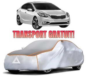 Husa Prelata Antigrindina Auto KIA CERATO KOUP III (YD) din 2013, Protectie auto contra intemperiilor la grindina, Waterproof, 4x Stickere auto KIA