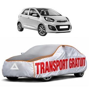 Husa Prelata Antigrindina Auto KIA PICANTO II (TA) din 2011-2017, Protectie auto contra intemperiilor la grindina, Waterproof, 4x Stickere auto KIA