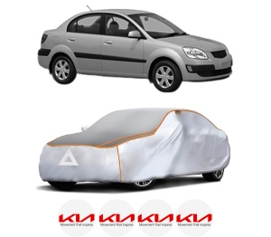 Husa Prelata Antigrindina Auto KIA RIO II Saloon (JB) din 2005-2011, Protectie auto contra intemperiilor la grindina, Waterproof, 4x Stickere auto KIA - Img 2