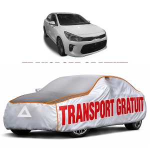 Husa Prelata Antigrindina Auto KIA RIO IV Saloon (SC, FB) din 2017, Protectie auto contra intemperiilor la grindina, Waterproof, 4x Stickere auto KIA