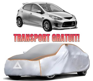 Husa Prelata Antigrindina Auto MAZDA 2 (DE_, DH_) din 2007-2015, Protectie auto contra intemperiilor la grindina, Waterproof, 4x Stickere auto MAZDA