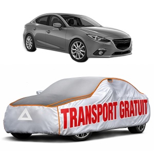 Husa Prelata Antigrindina Auto MAZDA 3 Saloon (BM_, BN_) din 2013-2019, Protectie auto contra intemperiilor la grindina, Waterproof, 4x Stickere auto MAZDA