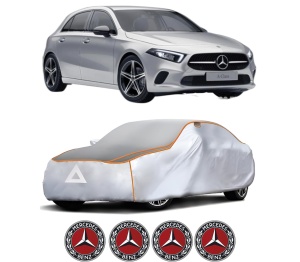 Husa Prelata Antigrindina Auto MERCEDES-BENZ A-CLASS (W177) din 2018-2022, Protectie auto contra intemperiilor la grindina, Waterproof, 4x Stickere auto MERCEDES-BENZ - Img 2