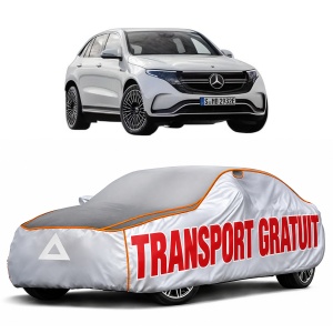 Husa Prelata Antigrindina Auto MERCEDES-BENZ EQC (N293) din 2019-2023, Protectie auto contra intemperiilor la grindina, Waterproof, 4x Stickere auto MERCEDES-BENZ