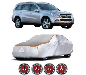 Husa Prelata Antigrindina Auto MERCEDES-BENZ GL-CLASS (X164) din 2006-2012, Protectie auto contra intemperiilor la grindina, Waterproof, 4x Stickere auto MERCEDES-BENZ - Img 2