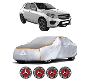 Husa Prelata Antigrindina Auto MERCEDES-BENZ GLE (W166) din 2015-2018, Protectie auto contra intemperiilor la grindina, Waterproof, 4x Stickere auto MERCEDES-BENZ - Img 2