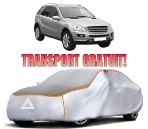 Husa Prelata Antigrindina Auto MERCEDES-BENZ M-CLASS (W164) din 2005-2011, Protectie auto contra intemperiilor la grindina, Waterproof, 4x Stickere auto MERCEDES-BENZ