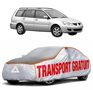 Husa Prelata Antigrindina Auto MITSUBISHI LANCER VII Estate (CS_W, CT_W) din 2003-2008, Protectie auto contra intemperiilor la grindina, Waterproof, 4x Stickere auto MITSUBISHI