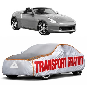 Husa Prelata Antigrindina Auto NISSAN 370Z Roadster (Z34) din 2009-2010, Protectie auto contra intemperiilor la grindina, Waterproof, 4x Stickere auto NISSAN