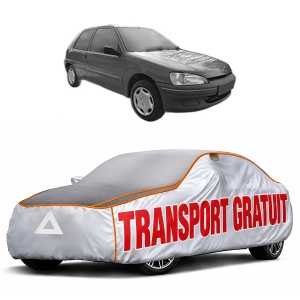 Husa Prelata Antigrindina Auto PEUGEOT 106 Van II Hatchback Van (1S_) din 1996-2001, Protectie auto contra intemperiilor la grindina, Waterproof, 4x Stickere auto PEUGEOT