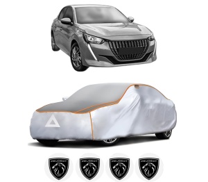 Husa Prelata Antigrindina Auto PEUGEOT 208 II (UB_, UP_, UW_, UJ_) din 2019-2023, Protectie auto contra intemperiilor la grindina, Waterproof, 4x Stickere auto PEUGEOT - Img 2