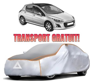Husa Prelata Antigrindina Auto PEUGEOT 308 I (4A_, 4C_) din 2007-2015, Protectie auto contra intemperiilor la grindina, Waterproof, 4x Stickere auto PEUGEOT