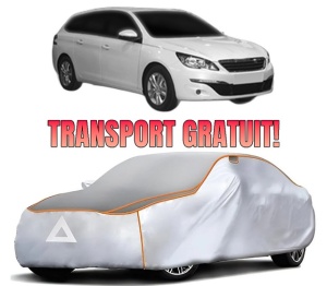 Husa Prelata Antigrindina Auto PEUGEOT 308 SW II Estate Van (LC_) din 2014-2021, Protectie auto contra intemperiilor la grindina, Waterproof, 4x Stickere auto PEUGEOT