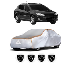 Husa Prelata Antigrindina Auto PEUGEOT 407 SW Estate Van (6E_) din 2009-2010, Protectie auto contra intemperiilor la grindina, Waterproof, 4x Stickere auto PEUGEOT - Img 2