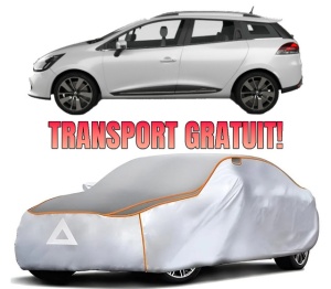Husa Prelata Antigrindina Auto RENAULT CLIO IV Estate Van (KH_) din 2014-2021, Protectie auto contra intemperiilor la grindina, Waterproof, 4x Stickere auto RENAULT