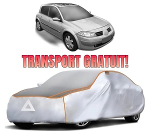 Husa Prelata Antigrindina Auto RENAULT MEGANE II Hatchback Van (KM0/2_) din 2003-2009, Protectie auto contra intemperiilor la grindina, Waterproof, 4x Stickere auto RENAULT