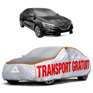 Husa Prelata Antigrindina Auto RENAULT MEGANE IV Saloon din 2016-2019, Protectie auto contra intemperiilor la grindina, Waterproof, 4x Stickere auto RENAULT