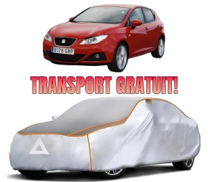 Husa Prelata Antigrindina Auto SEAT IBIZA IV Hatchback Van (6J1) din 2008-2015, Protectie auto contra intemperiilor la grindina, Waterproof, 4x Stickere auto SEAT