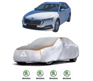Husa Prelata Antigrindina Auto SKODA Octavia IV Combi (NX5, PV5) din 2019-2020, Protectie auto contra intemperiilor la grindina, Waterproof, 4x Stickere auto SKODA - Img 2