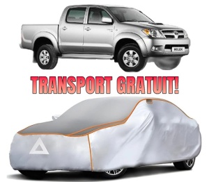 Husa Prelata Antigrindina Auto TOYOTA HILUX VII Pickup (_N1_, _N2_, _N3_) din 2004-2015, Protectie auto contra intemperiilor la grindina, Waterproof, 4x Stickere auto TOYOTA