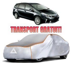 Husa Prelata Antigrindina Auto TOYOTA PRIUS PLUS VAN (_W4_) din 2014, Protectie auto contra intemperiilor la grindina, Waterproof, 4x Stickere auto TOYOTA