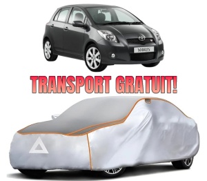 Husa Prelata Antigrindina Auto TOYOTA YARIS (_P9_) din 2005-2014, Protectie auto contra intemperiilor la grindina, Waterproof, 4x Stickere auto TOYOTA