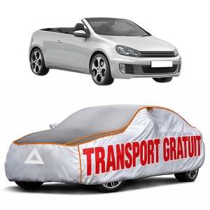 Husa Prelata Antigrindina Auto Volskwagen GOLF VI Convertible (517) din 2011-2016, Protectie auto contra intemperiilor la grindina, Waterproof, 4x Stickere auto Volskwagen