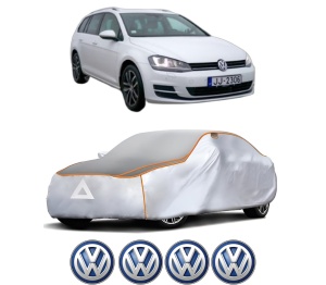Husa Prelata Antigrindina Auto Volskwagen GOLF VII Variant (BA5, BV5) din 2013-2021, Protectie auto contra intemperiilor la grindina, Waterproof, 4x Stickere auto Volskwagen - Img 2