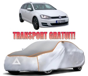Husa Prelata Antigrindina Auto Volskwagen GOLF VII Variant (BA5, BV5) din 2013-2021, Protectie auto contra intemperiilor la grindina, Waterproof, 4x Stickere auto Volskwagen