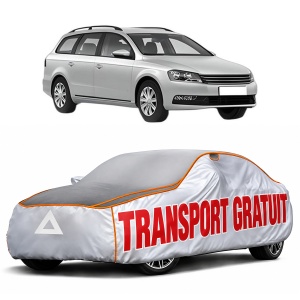 Husa Prelata Antigrindina Auto Volskwagen PASSAT B7 Variant (365) din 2010-2015, Protectie auto contra intemperiilor la grindina, Waterproof, 4x Stickere auto Volskwagen