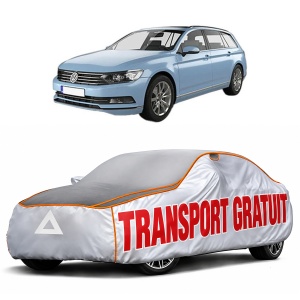 Husa Prelata Antigrindina Auto Volskwagen PASSAT B8 Variant (3G5, CB5) din 2014-2024, Protectie auto contra intemperiilor la grindina, Waterproof, 4x Stickere auto Volskwagen