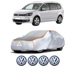 Husa Prelata Antigrindina Auto Volskwagen TOURAN VAN (1T3) din 2010-2015, Protectie auto contra intemperiilor la grindina, Waterproof, 4x Stickere auto Volskwagen - Img 2