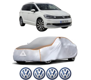 Husa Prelata Antigrindina Auto Volskwagen TOURAN VAN (5T1) din 2020, Protectie auto contra intemperiilor la grindina, Waterproof, 4x Stickere auto Volskwagen - Img 2