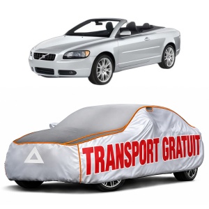 Husa Prelata Antigrindina Auto VOLVO C70 II Convertible (542) din 2006-2013, Protectie auto contra intemperiilor la grindina, Waterproof, 4x Stickere auto VOLVO