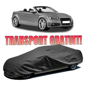 Husa prelata auto pentru AUDI A3 Convertible (8V7, 8VE) 2013 - 2020, culoare negru, material textil impermeabil, rezistanta la intemperii praf UV, CARPASSION Husa Protectie