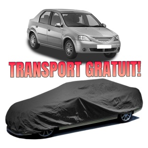 Husa prelata auto pentru DACIA LOGAN (LS_) 2004 - 2012, culoare negru, material textil impermeabil, rezistanta la intemperii praf UV, CARPASSION Husa Protectie
