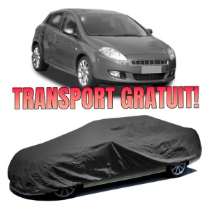Husa prelata auto pentru FIAT BRAVO II (198_) 2006 - 2016, culoare negru, material textil impermeabil, rezistanta la intemperii praf UV, CARPASSION Husa Protectie