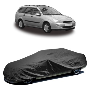 Husa prelata auto pentru FORD FOCUS I Turnier (DNW) 1999 - 2004, culoare negru, material textil impermeabil, rezistanta la intemperii praf UV, CARPASSION Husa Protectie - Img 2