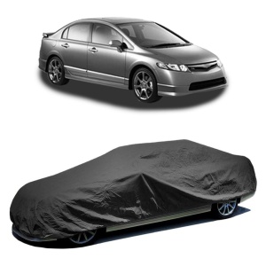 Husa prelata auto pentru HONDA CIVIC VIII Saloon (FD, FA) 2005 - 2013, culoare negru, material textil impermeabil, rezistanta la intemperii praf UV, CARPASSION Husa Protectie - Img 2